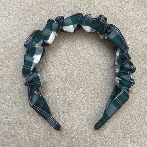 NWOT J.Crew Green Plaid Tartan Headband